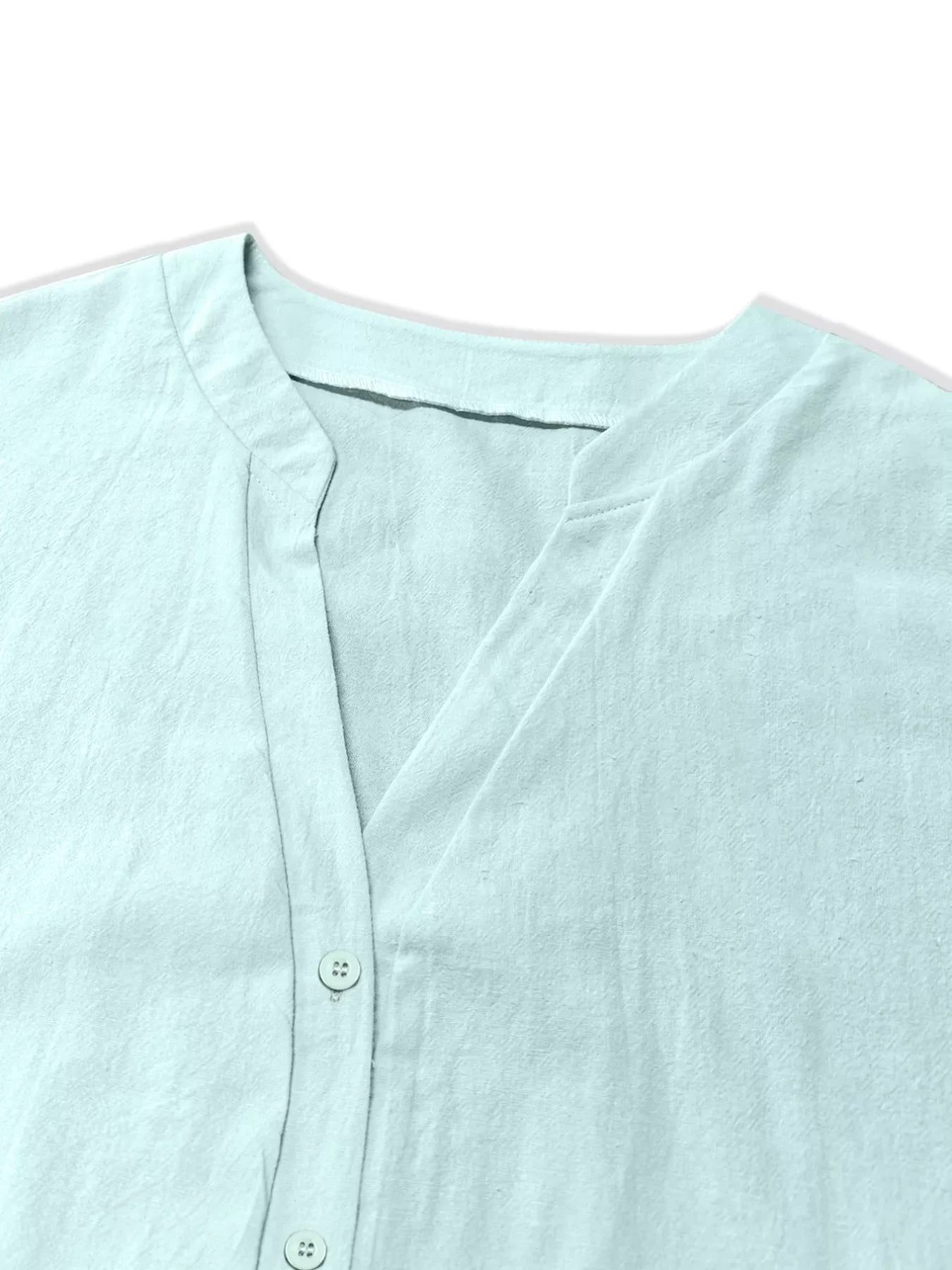 Plus Size Casual Button-Down Short Sleeve Dress
