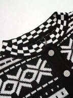 Striped Button Up Knit Cardigan
