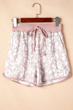 Abstract Print Drawstring Casual Shorts