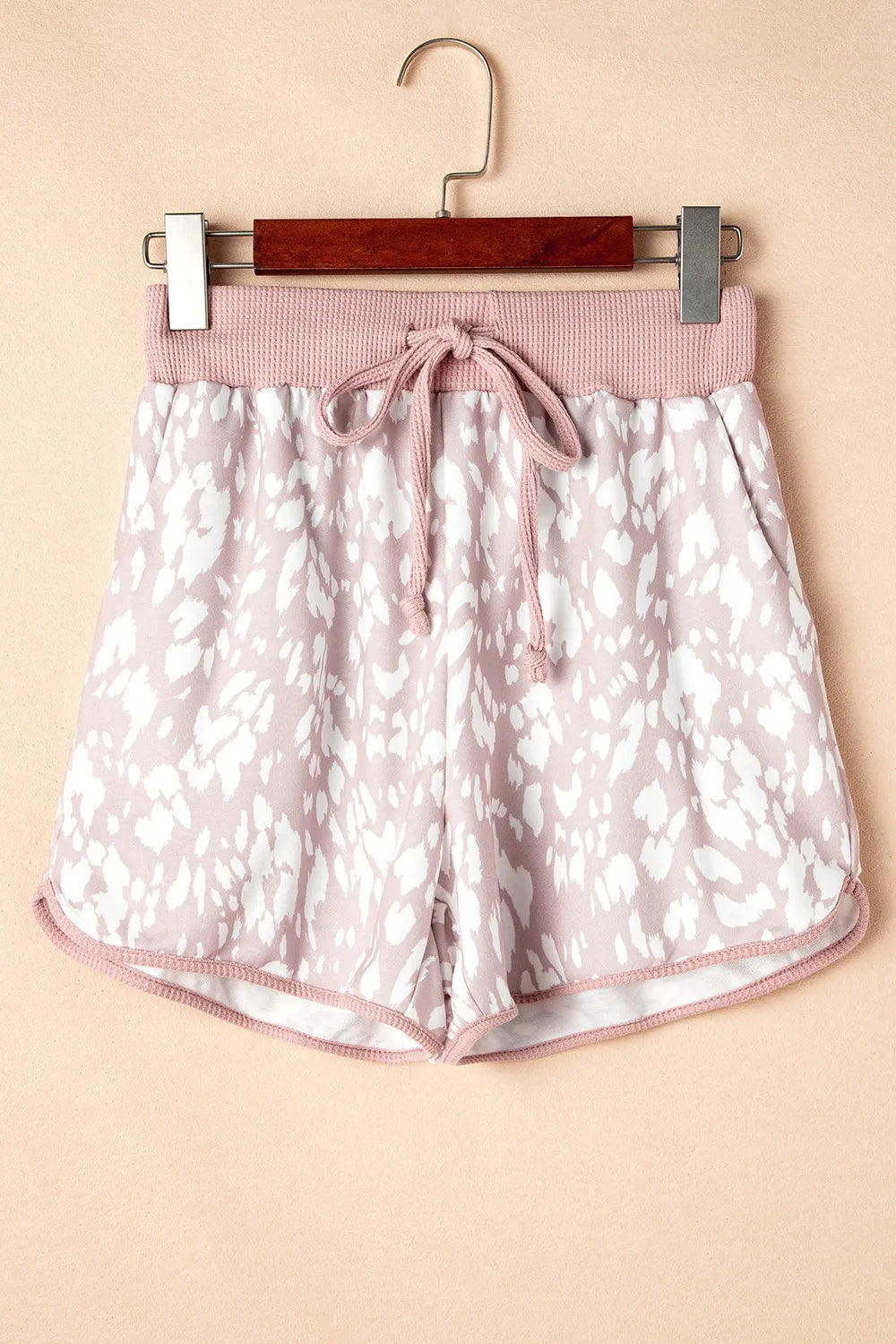 Abstract Print Drawstring Casual Shorts