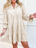 Notched Tiered Mini Dress
