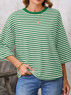 Striped Back Bow Tie T-Shirt