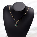 18K Gold-Plated Teardrop Pendant Necklace