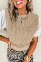 Round Neck Puff Sleeve Sweater