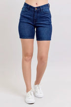 Judy Blue Full Size High Waist V-Front Bermuda Plus Size