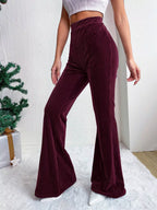 Corduroy High Waist Flare Pants