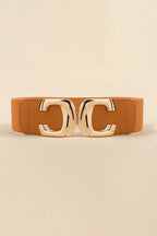 Zinc Alloy Buckle Elastic Wide Belt