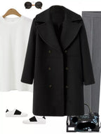 Double-Breasted Long Sleeve Coat