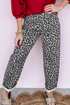 Leopard Print Relaxed Fit Jeans