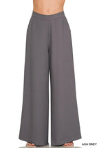 Zenana Relaxed Fit Elastic Waisted Wide Leg Pants
