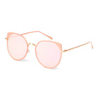 HERSHEY | Women's Flat Lens Metal Frame Cat Eye Sunglasses