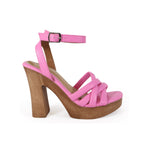 ARLESA-05 Women's Padded Multi Strap In Wooden Heel