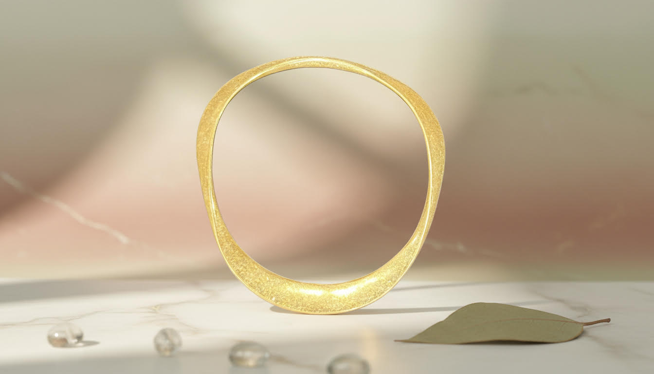 Gold Cylinder Bracelet
