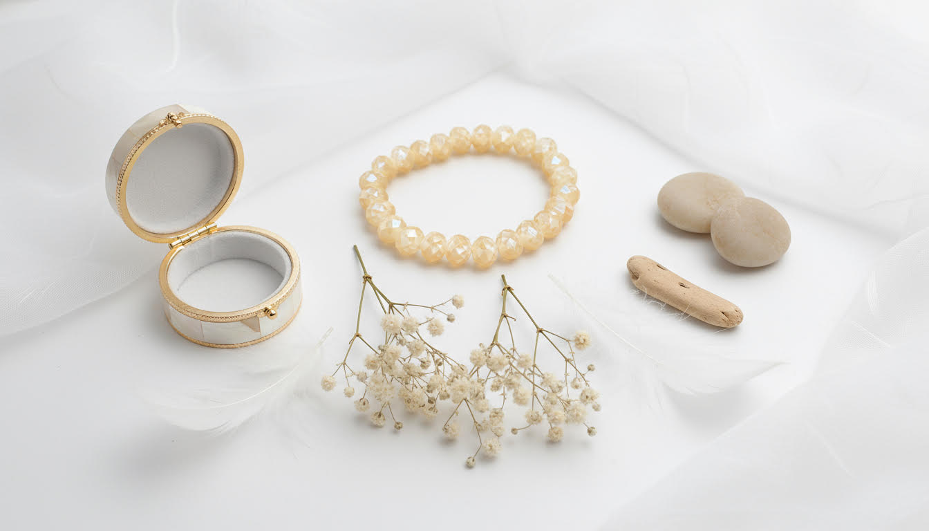 Elegant Cream Beaded Bracelet