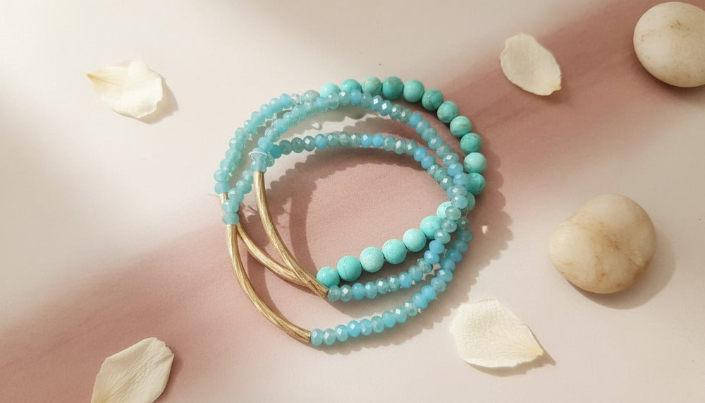 Turquoise Beaded Bracelet Stack
