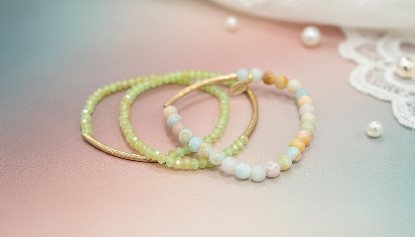Pastel Beaded Bracelet Trio