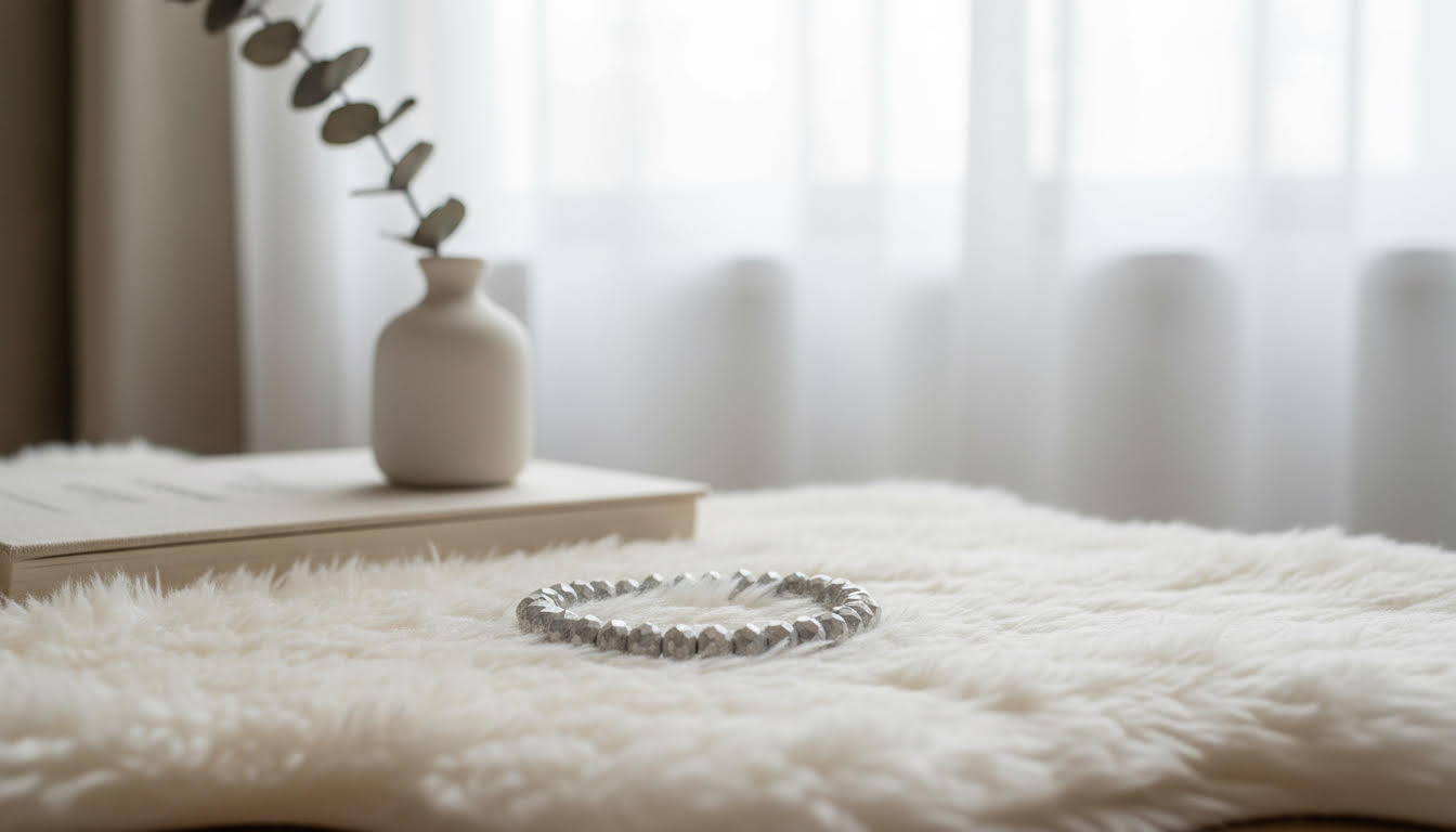 Silver Faceted Bead Bracelet