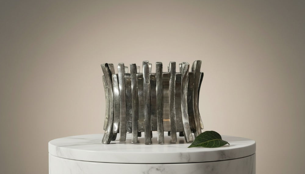 Metallic Sculpted Cuff Bracelet