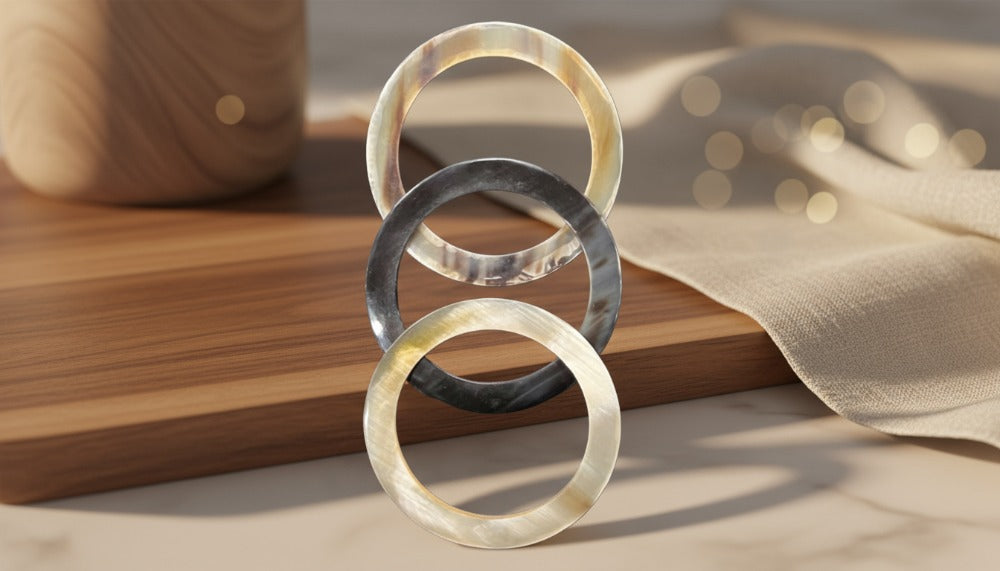 Polished Mother-Of-Pearl Bangle Bracelets