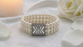 Pearl Bracelet with Decorative Crystal Clasp