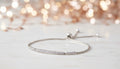 Silver Bracelet with Delicate Diamond Bar