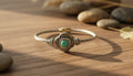 Silver Bracelet with Turquoise Centerpiece