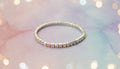 Iridescent Silver Bracelet with Sparkling Crystals