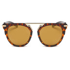 HANOVER | Unisex Fashion Brow-Bar Round Sunglasses