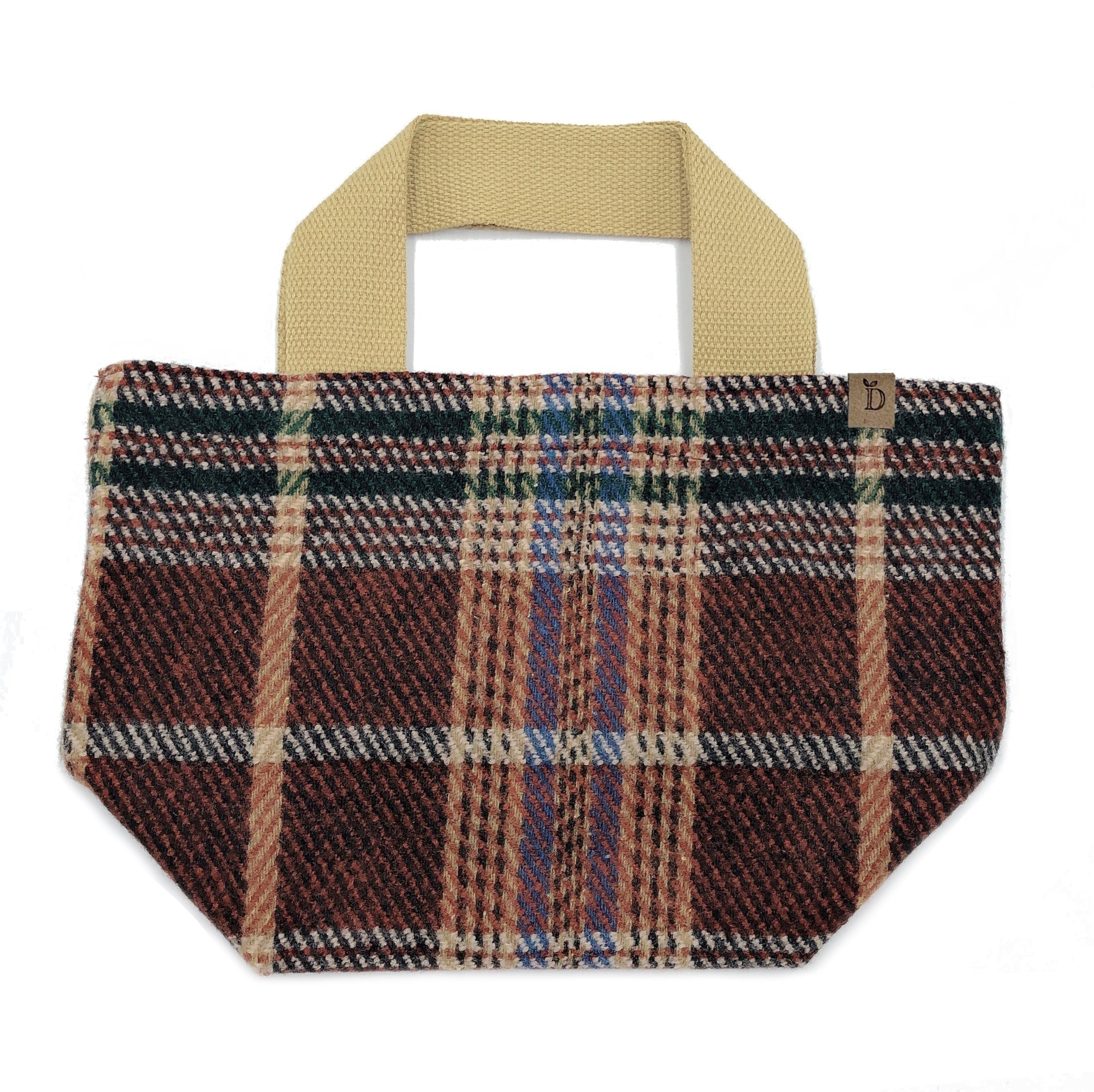 Small Plaid Tote Bag