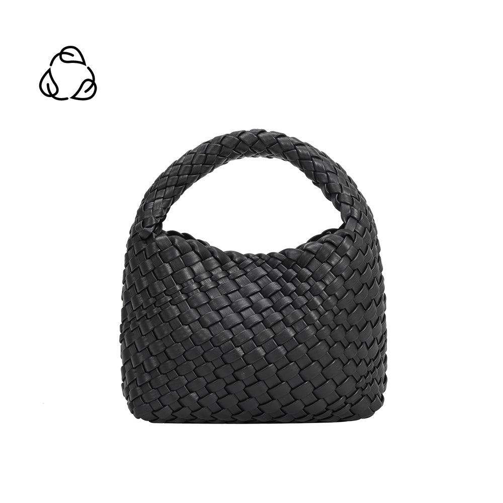 Sylvie Black Recycled Vegan Top Handle Bag