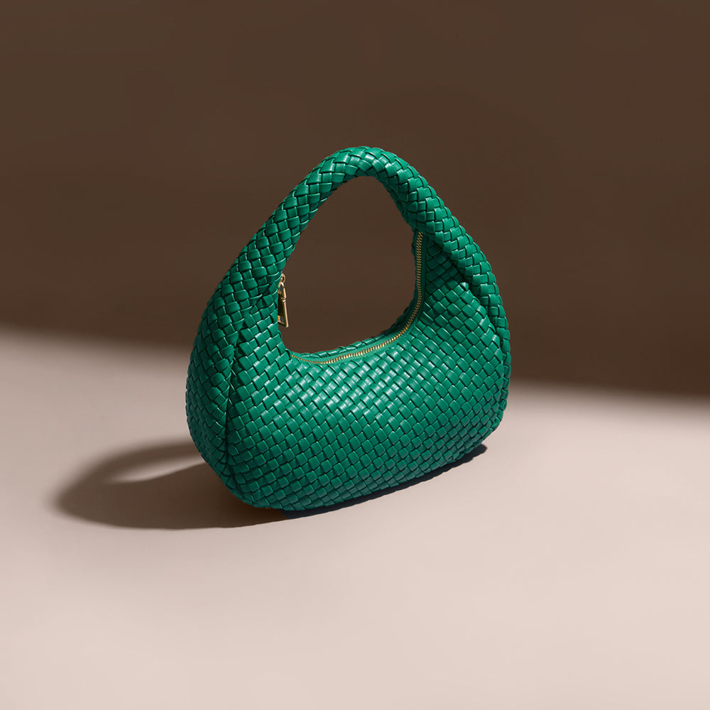 Lorelai Green Recycled Vegan Shoulder Bag
