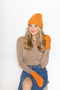 Solid Knit Touch Gloves