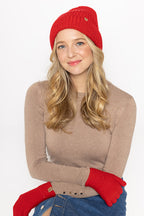 Solid Ribbed Cuff Beanie