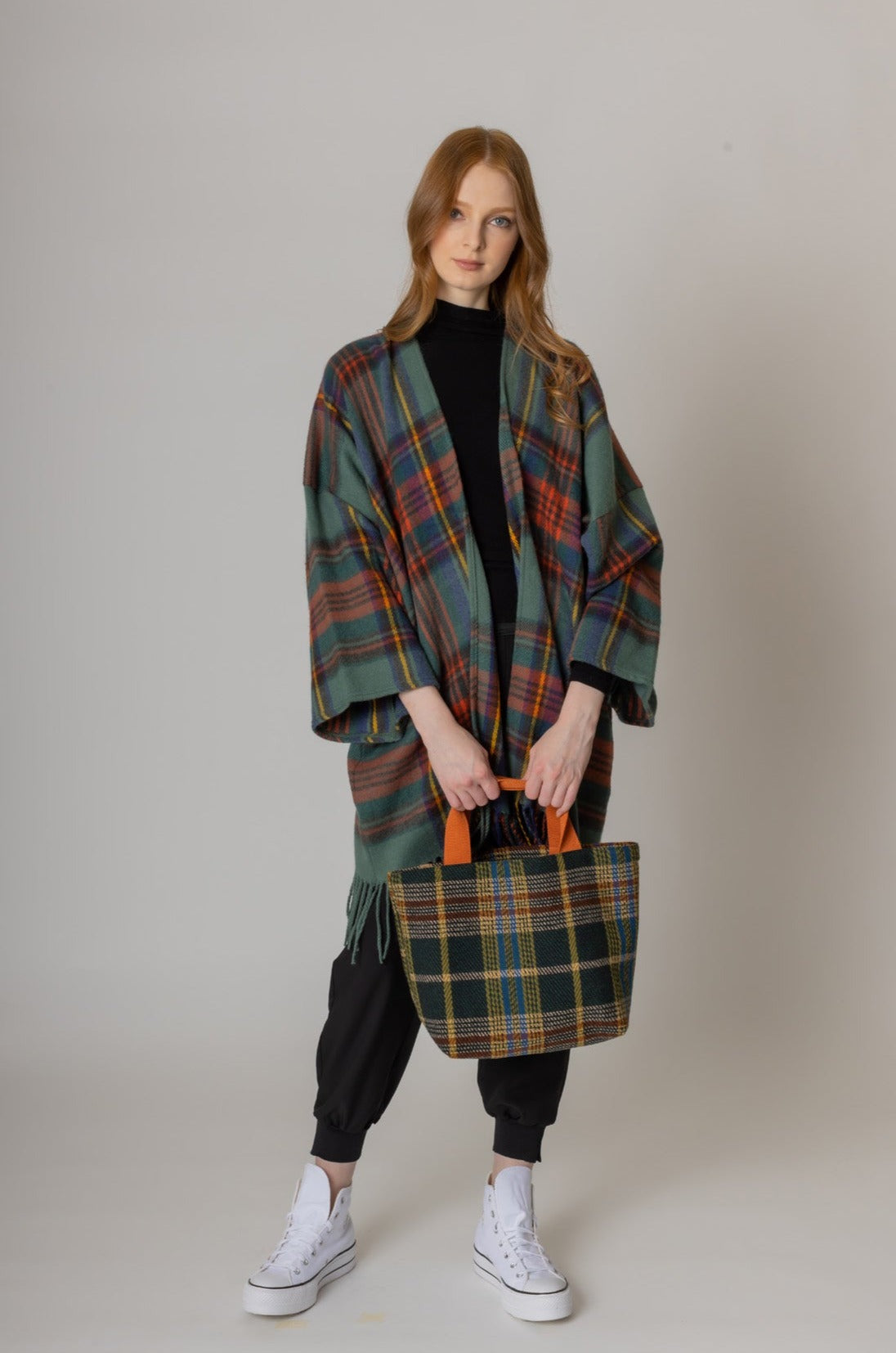 Large Plaid Tote Bag