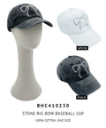 Stone Big Bow Baseball Cap