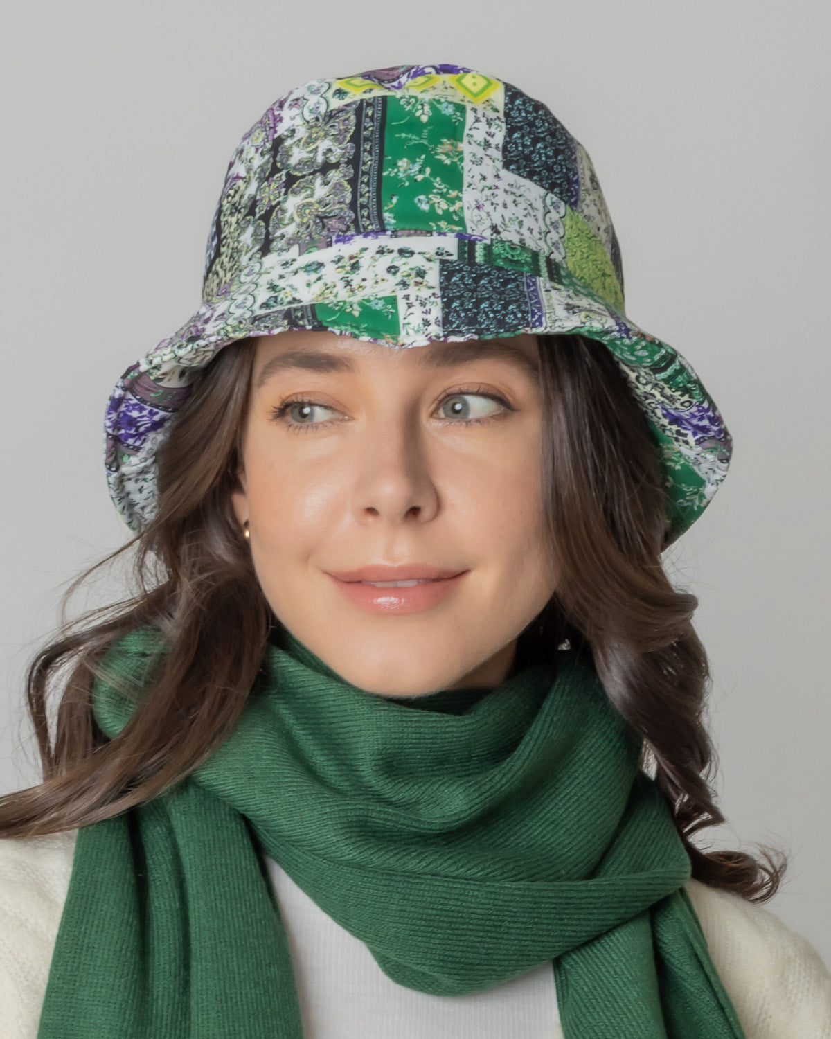 Mix Print Padding Bucket Hat