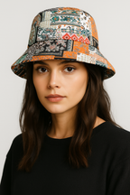 Mix Print Padding Bucket Hat