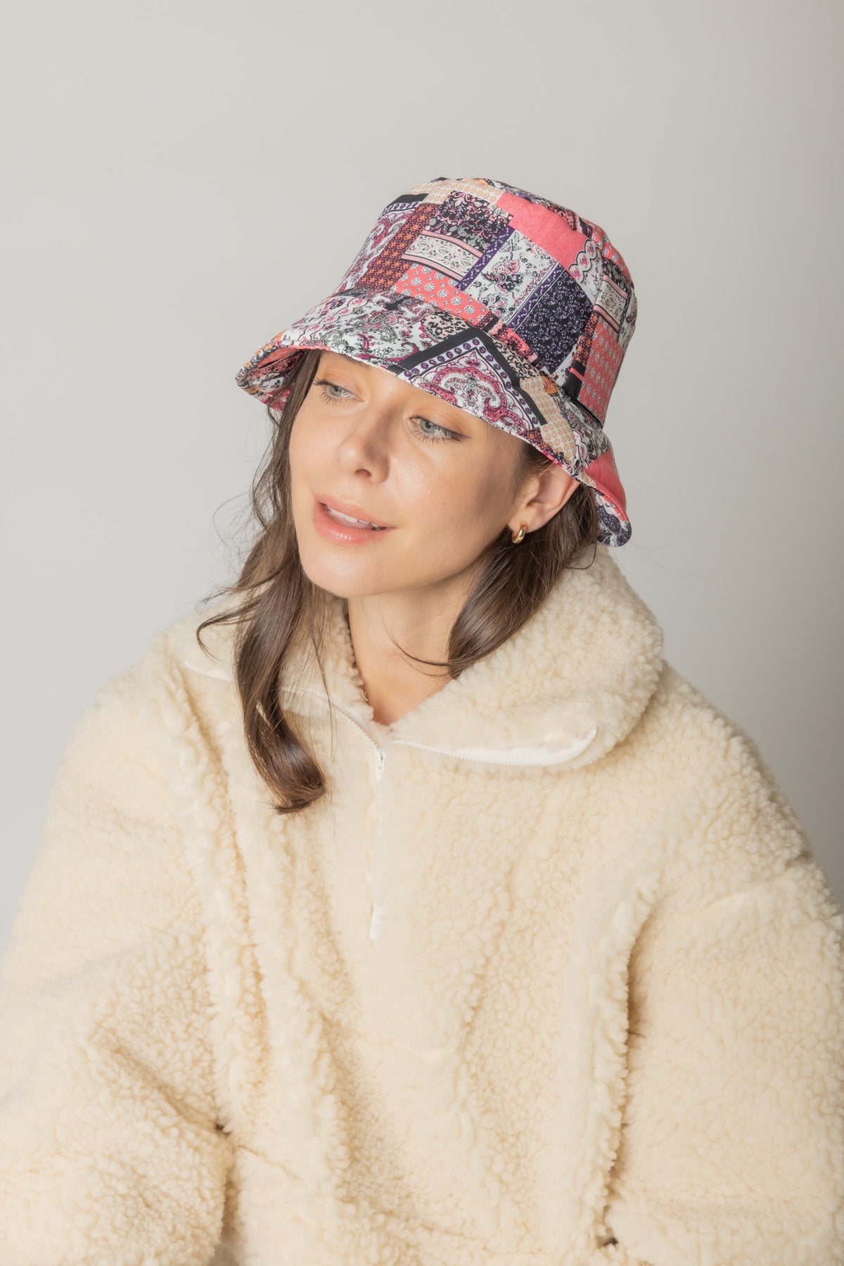 Mix Print Padding Bucket Hat