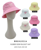 Rubber Bow Bucket Hat