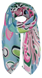 Tropical Floral Print Scarf