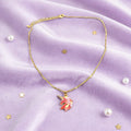 Gold-Tone Necklace with Unicorn Pendant