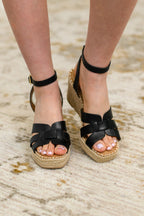 Behold Black Braided Twine Wedge