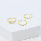 Belle Bow Ring Set