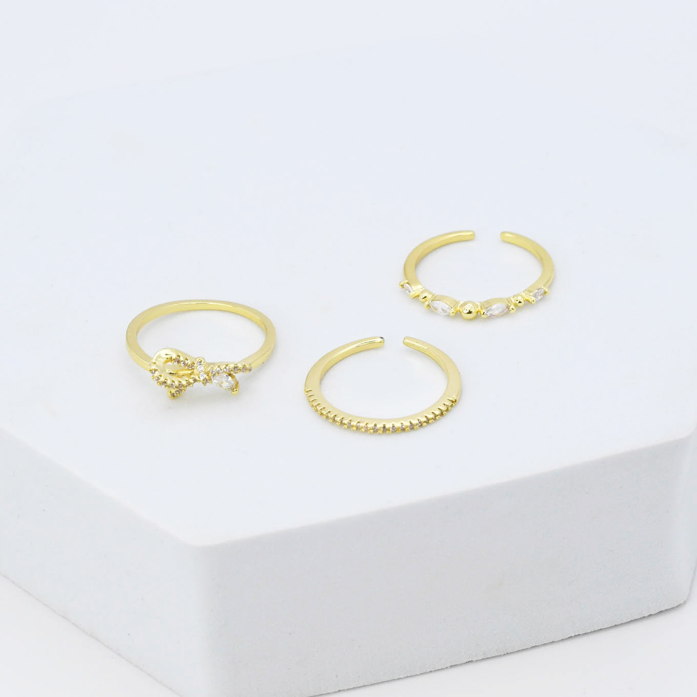 Belle Bow Ring Set