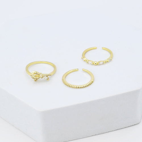 Belle Bow Ring Set
