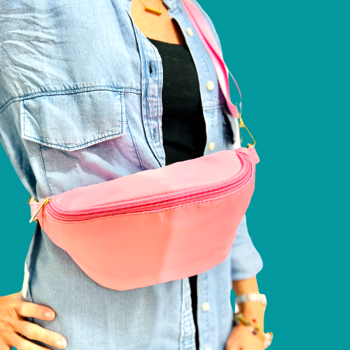 Colorful Nylon Sling Bum Hip Bag with Strap