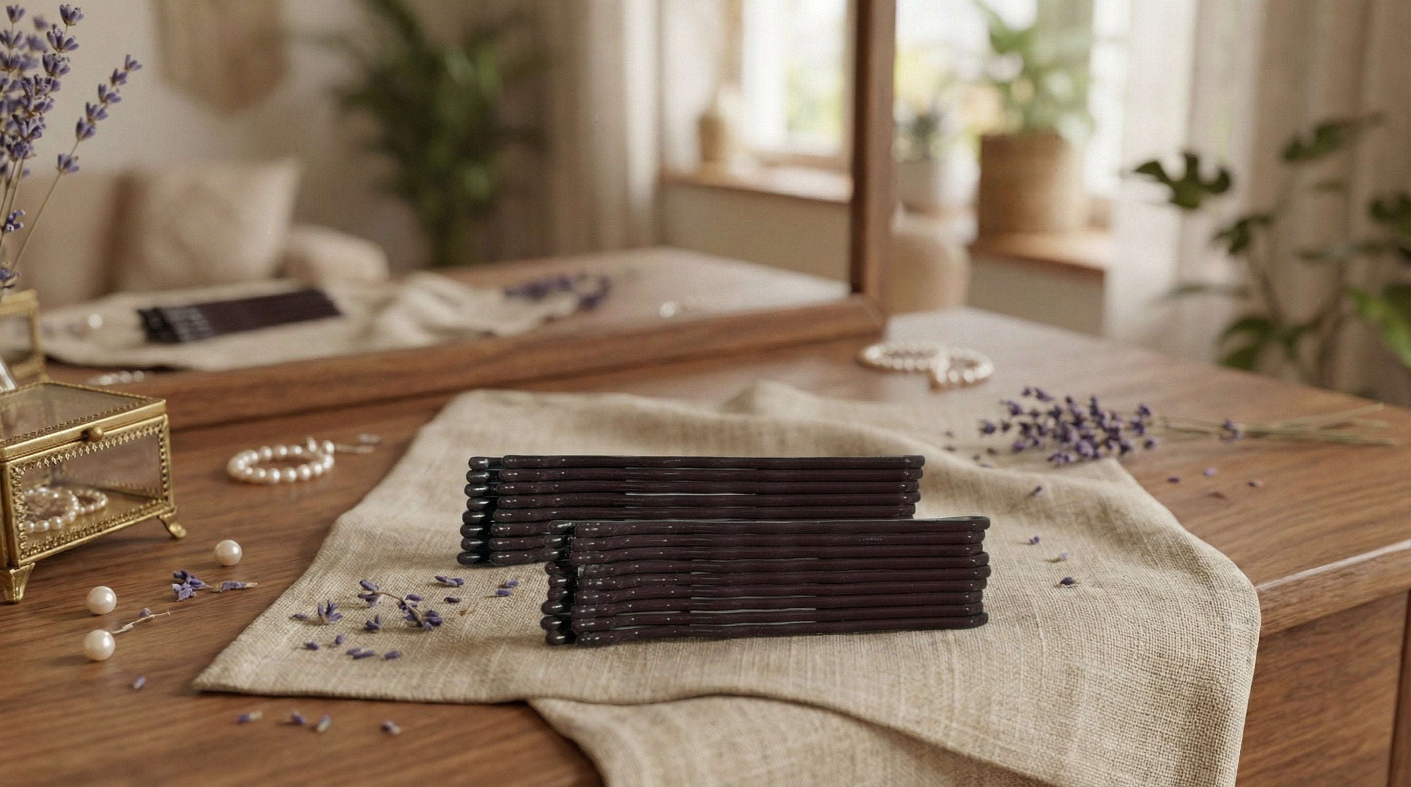 Brown Bobby Pins. Pack of 25