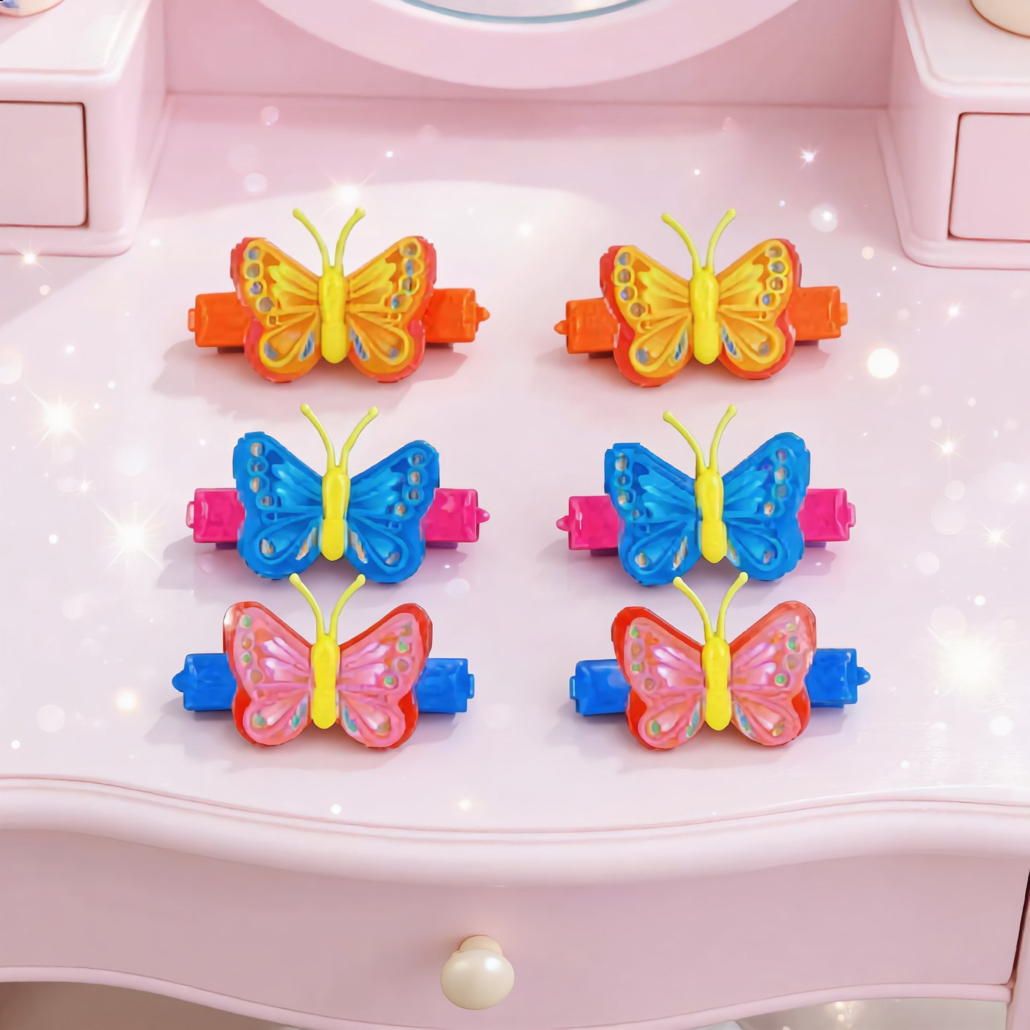 Colorful Butterfly Hair Clips Set for Kids