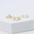 Butterfly Pearl Ring Set