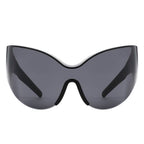 Quirk - Futuristic Oversized Shield Wrap Around Tinted Sunglasses